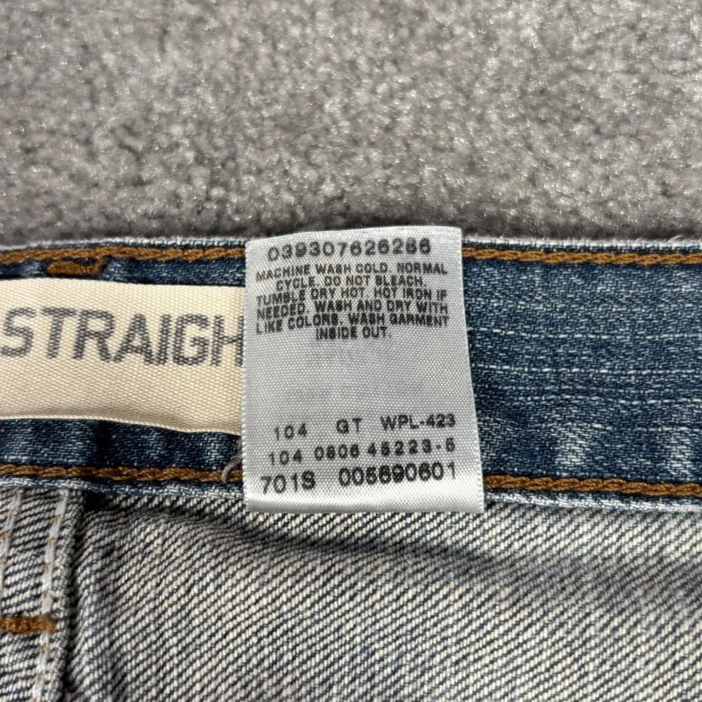 Levis 569 Jeans Mens 36x34 Loose Straight Fit Blue Denim Cotton Faded Baggy Y2K